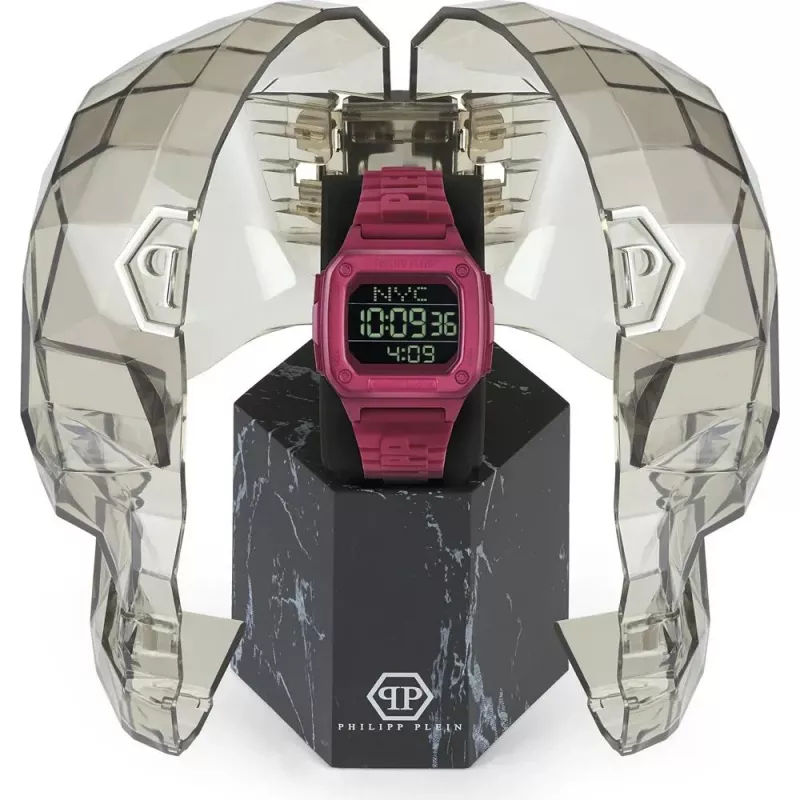 Reloj automático unisex Philipp Plein The $keleton PWHAA0121 47mm silicona negra