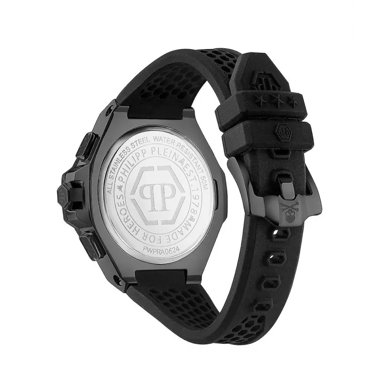 Philipp Plein The $keleton Reloj automático hombre PWPRA0624 46mm acero inoxidable silicona negra