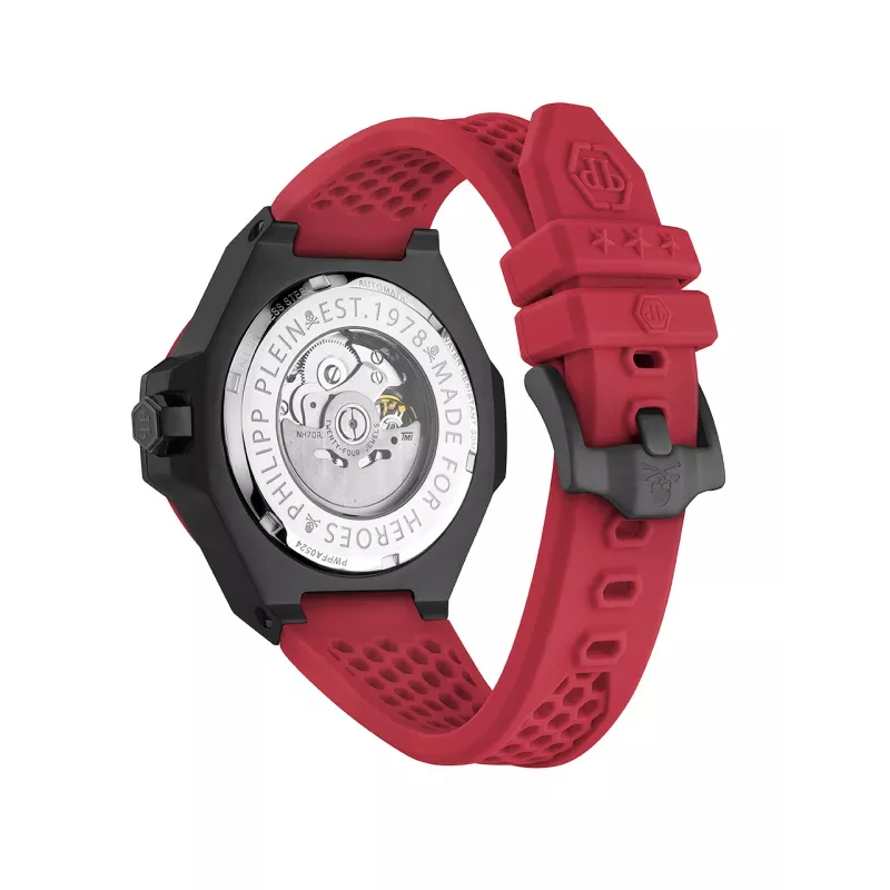 Philipp Plein Reloj de cuarzo de hombre The $kull King PWPFA0524 44 mm Silicona negra