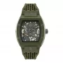 Philipp Plein The $kull Reloj hombre PWVBA0223 44mm acero inoxidable cuarzo esfera negra correa de silicona
