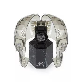 Philipp Plein The Skeleton Reloj automático de hombre PWRAA0923 42mm silicona negra
