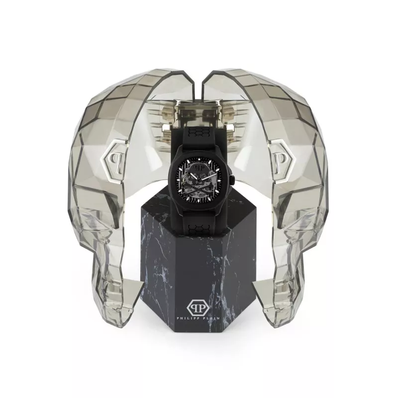 Philipp Plein The Skeleton Reloj automático de hombre PWRAA0923 42mm silicona negra
