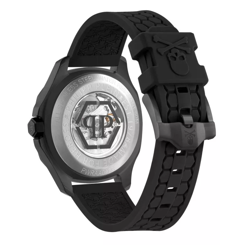 Philipp Plein The Skeleton Reloj automático de hombre PWRAA0923 42mm silicona negra