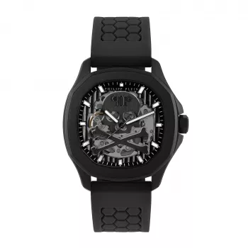 Philipp Plein The Skeleton Reloj automático de hombre PWRAA0923 42mm silicona negra