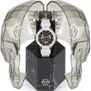 Philipp Plein The Skeleton reloj automático hombre PWPFA0724 46mm silicona negra