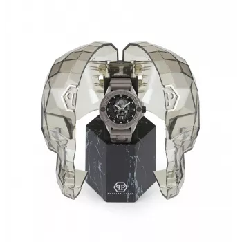Philipp Plein The Skeleton reloj de hombre PWUBA0323 44mm Black IP acero inoxidable silicona