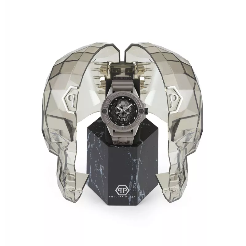 Philipp Plein The Skeleton reloj de hombre PWUBA0323 44mm Black IP acero inoxidable silicona