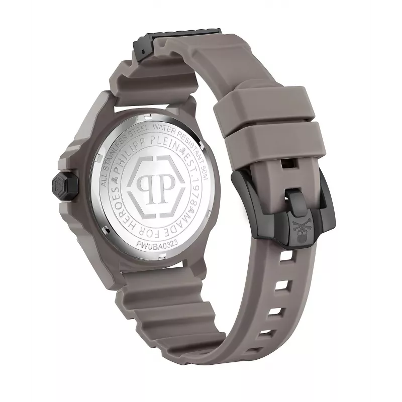 Philipp Plein The Skeleton reloj de hombre PWUBA0323 44mm Black IP acero inoxidable silicona