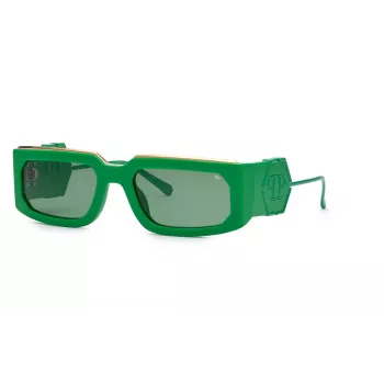 PHILIPP PLEIN gafas de sol unisex SPP119M580859 - montura negra, lentes grises, 58 mm