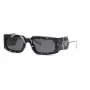 PHILIPP PLEIN Gafas de sol unisex SPP119M580Z21 - montura de acetato negra, lentes de policarbonato grises, protección UV400