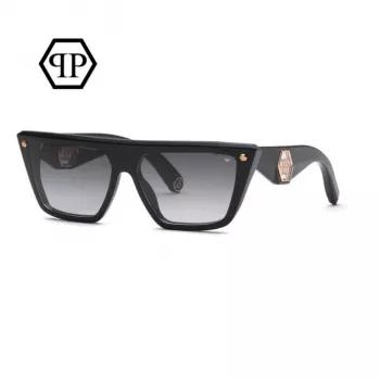 Philipp Plein Gafas de sol Cat-Eye de mujer SPP172S530700 Negro Gris degradado 53mm
