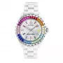 Philipp Plein reloj de mujer de cuarzo PWPPA0124 The Skeleton 38mm caja de acero inoxidable con PVD oro rosa correa de silicona negra