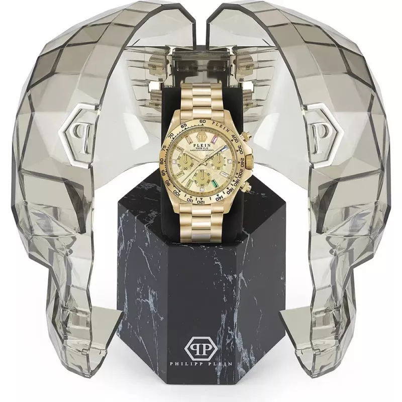 Philipp Plein Mujer PWSBA0223 Reloj de cuarzo analógico 38mm oro rosa acero inoxidable