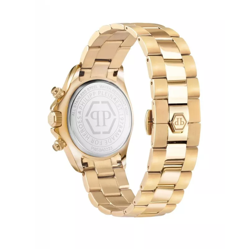 Philipp Plein Mujer PWSBA0223 Reloj de cuarzo analógico 38mm oro rosa acero inoxidable