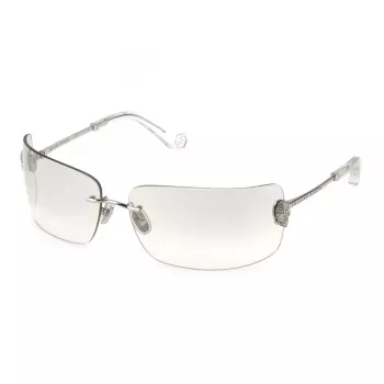 Gafas de sol de mujer Philipp Plein SPP027V95579X - montura negra oversize, lentes grises, protección UV400