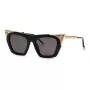 Philipp Plein Gafas de sol mujer SPP134S520700 tono dorado montura de metal lentes degradadas marrones 52mm