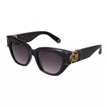 Philipp Plein Gafas de sol de mujer SPP140M510700 - Montura negra, lentes grises, 51 mm