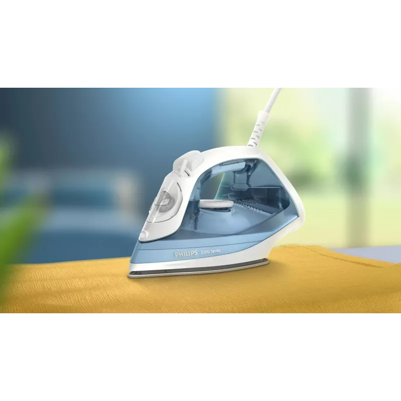 Philips 2000 series DST2010/20 Plancha de vapor, 2000 W, suela antiadherente, depósito de agua de 200 ml, gris