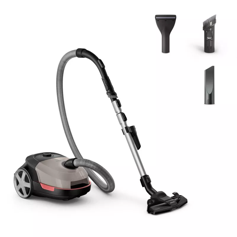 Philips Serie 5000 XD5122/10 Aspirador con bolsa, 900W, bolsa de 4L, Negro intenso
