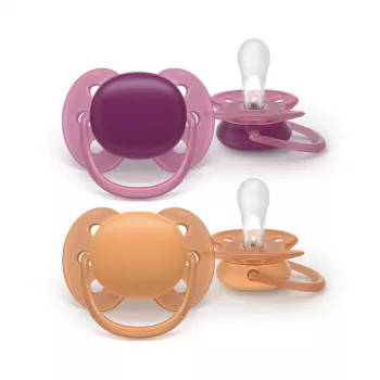 Philips Avent Chupete Ultra Soft Neutral, 18M+, pack de 2