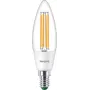 Philips Classic LED Bombilla vela 40W equivalente E14 Blanco cálido Transparente