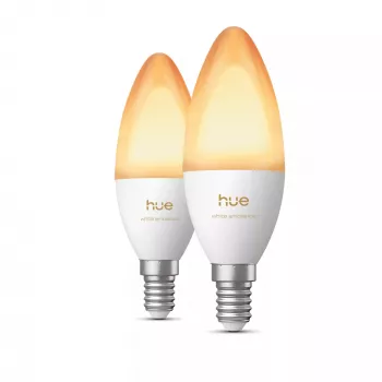 Philips Hue White Ambiance Bombilla vela E14 B39 EU pack de 2