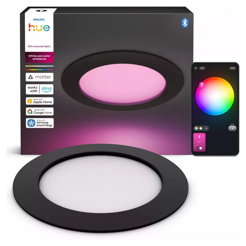 Philips Hue White & Color Ambiance Slim Recessed Light L EMEA-Negro