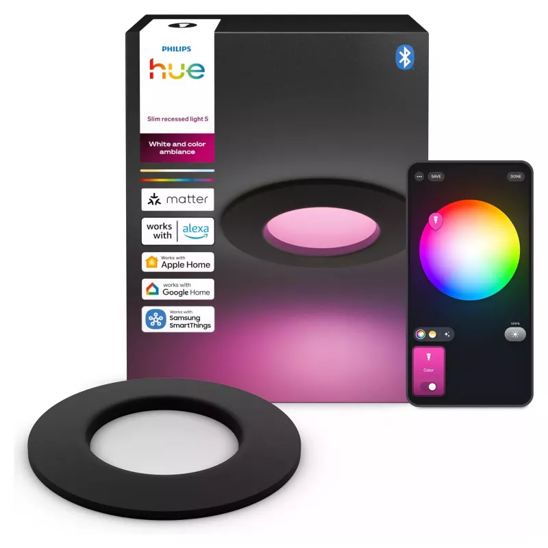Philips Hue White & Color Ambiance Slim Recessed Light S EMEA negro