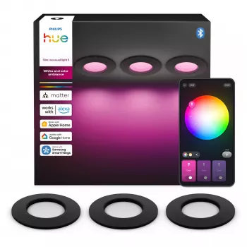 Philips Hue White & Color Ambiance Slim Recessed Light S x3 - negro