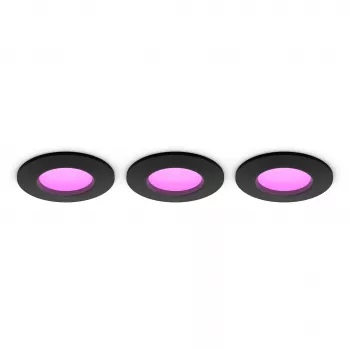 Philips Hue White & Color Ambiance Slim Recessed Light S x3 - negro