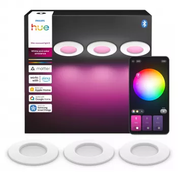 Philips Hue White & Color Ambiance Slim Recessed Light S x3 - blanco