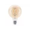 Philips Bombilla LED inteligente Wi-Fi G95 E27, Tunable White 2700-6500K, equivalente a 60W, transparente