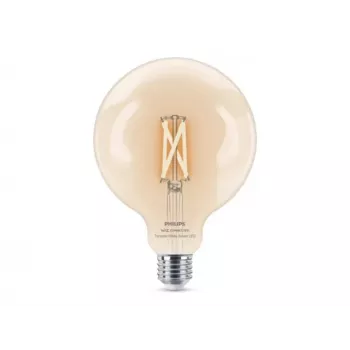 Philips Smart Wi-Fi bombilla LED G125 E27 7W (equivalente a 60W) Tunable White transparente