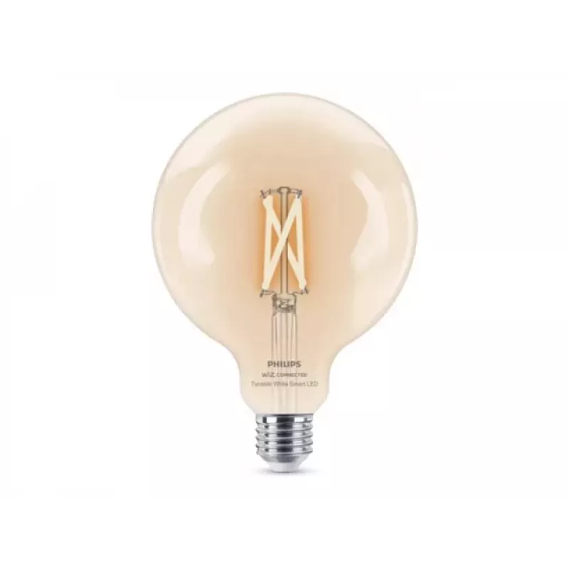Philips Smart Wi-Fi bombilla LED G125 E27 7W (equivalente a 60W) Tunable White transparente