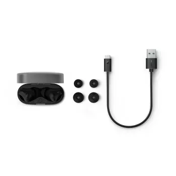 Auriculares inalámbricos PHILIPS TAT2000BK/00 True Wireless In-Ear Bluetooth 5.0 con estuche de carga, protección IPX4 contra salpicaduras y sudor, micrófono integrado, Negro
