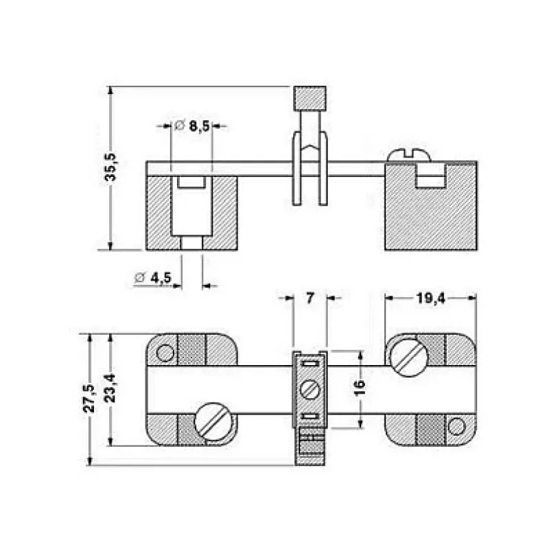 Phoenix 0421016 AKG 4 BU Borne de paso, azul, conexión por tornillo, 4 mm², 32 A, 800 V