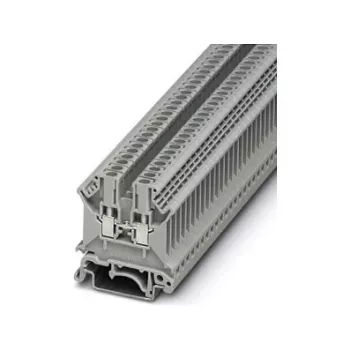 Borna de paso Phoenix 3001501 UK 3 N, conexión por tornillo, 2,5 mm², 800 V, 24 A, montaje en carril DIN, gris