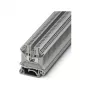 Borna de paso Phoenix 3001501 UK 3 N, conexión por tornillo, 2,5 mm², 800 V, 24 A, montaje en carril DIN, gris