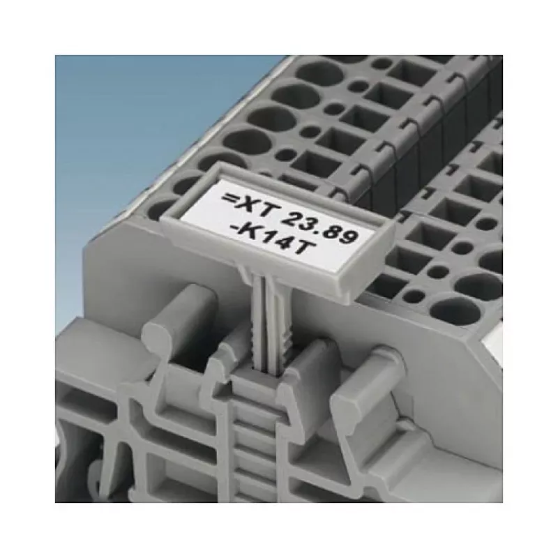 Phoenix 3022276 tope final CLIPFIX 35-5 para carriles DIN NS 35/7,5 y NS 35/15, poliamida, gris, libre de halógenos, UL 94 V0