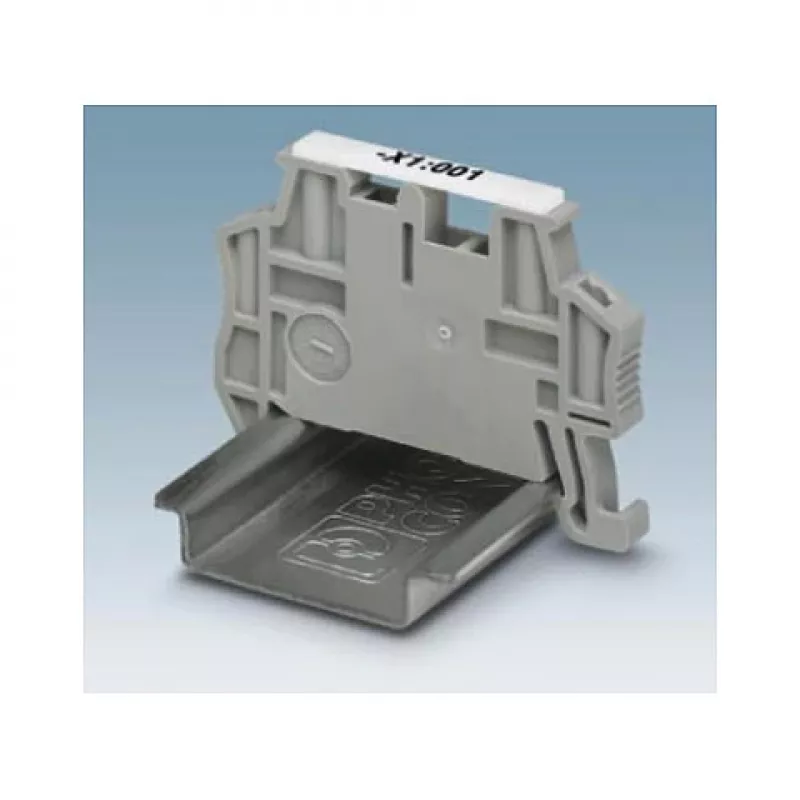 Phoenix 3022276 tope final CLIPFIX 35-5 para carriles DIN NS 35/7,5 y NS 35/15, poliamida, gris, libre de halógenos, UL 94 V0