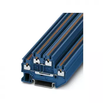 Phoenix 3208524 PTTB 1,5/S BU borne de paso de doble nivel, push-in, azul