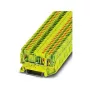 Phoenix 3209565 PT 2,5-TWIN-PE Borne de tierra push-in, verde-amarillo, 2,5 mm², carril DIN