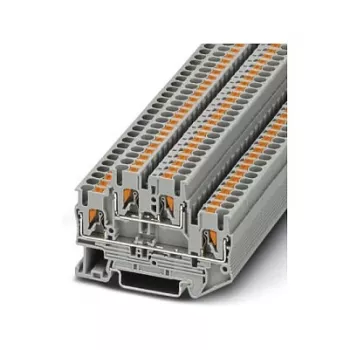 Phoenix 3210567 PTTB 2.5 borne de carril de doble nivel, push-in, 2,5 mm², 500 V, 22 A, gris