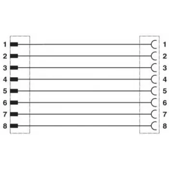 Phoenix Contact 1404199 Cable de sensor/actuador, conector macho M12 a extremo abierto, 4 polos, codificación A, apantallado, PUR, 1,5 m