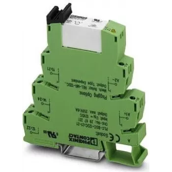 Phoenix Contact 2967112 Relé de potencia en miniatura, bobina 24 V DC, 1 contacto NA, 10 A, Push-in, carril DIN