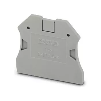 Tapa final Phoenix 3047028 D-UT 2.5/10 para bornes de carril UT 2.5, gris