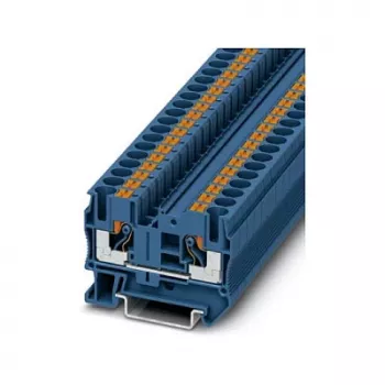 Phoenix Contact PT 6 BU Borne de paso Push-in, Azul, 6 mm², 41 A, 1000 V, carril DIN