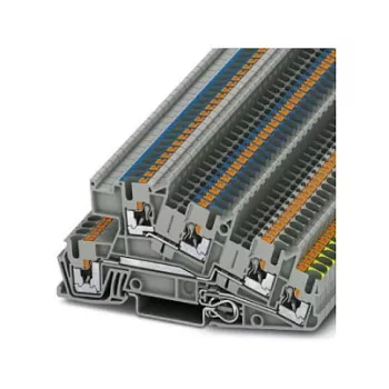 Phoenix Contact PTI 2,5-PE/L/N Borne de instalación, push-in, 3 niveles, 24 A, 400 V, gris