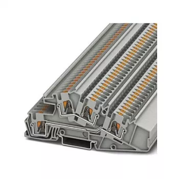 Phoenix Contact PTI 4-L/L Borne de carril de 3 niveles, push-in, 4 mm², 400 V, 32 A, gris