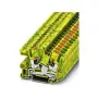 Phoenix Contact PTI 6-PE Borne de toma de tierra, conexión push-in, 6 mm², verde-amarillo, montaje en carril DIN